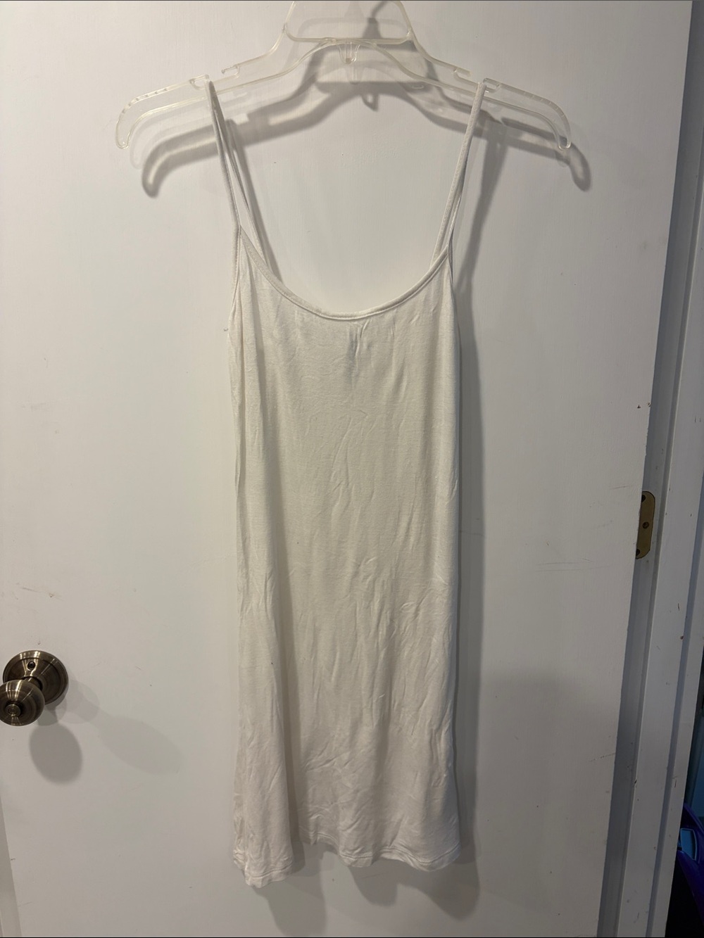 Yahada Simple off White Slip Dress XS spaghetti straps